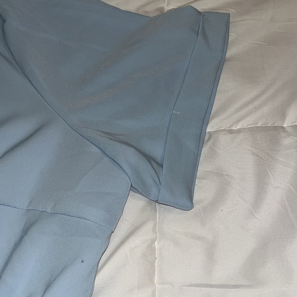 Bloomchic Plus Size LightBlue Lapel Collar Button Detail Blouse size 18-20 - Picture 8 of 10